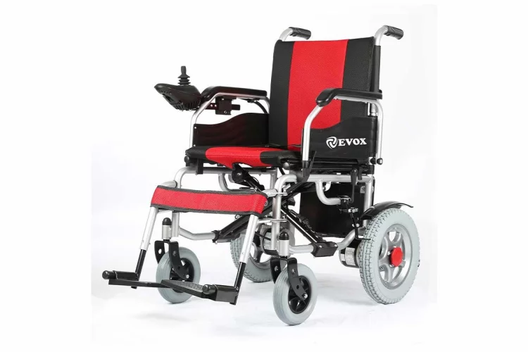 Evox WC 105-E Electric Folding Wheelchair with Lithium-ion Battery, one-year warranty