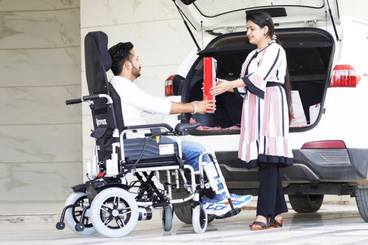 EVOX WC 104R Reclining And Wireless Remote Wheelchair