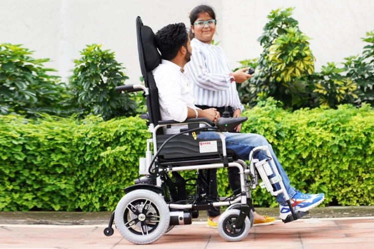 EVOX WC 104R Reclining And Wireless Remote Wheelchair
